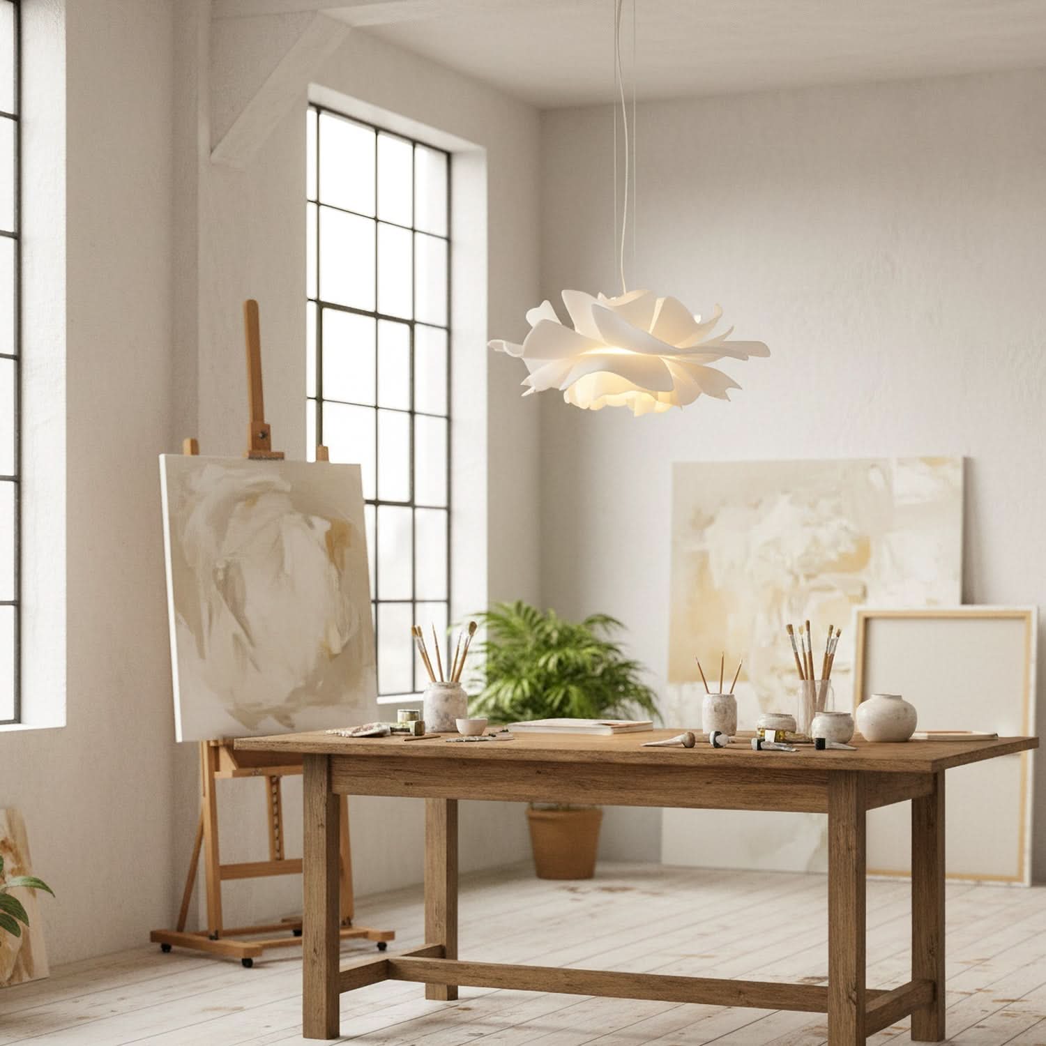 LOTARA – Elegant Lotus Pendant Light for Warm Ambient Interiors