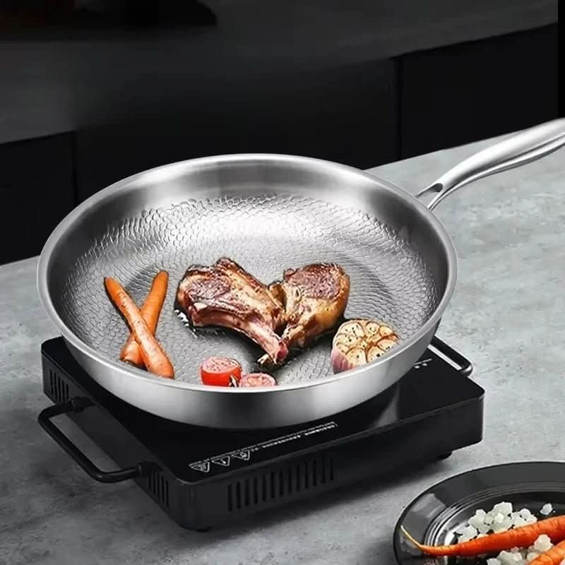 TITANCOOK – Non-Stick Stainless Steel Frying Pan for All Cooktops