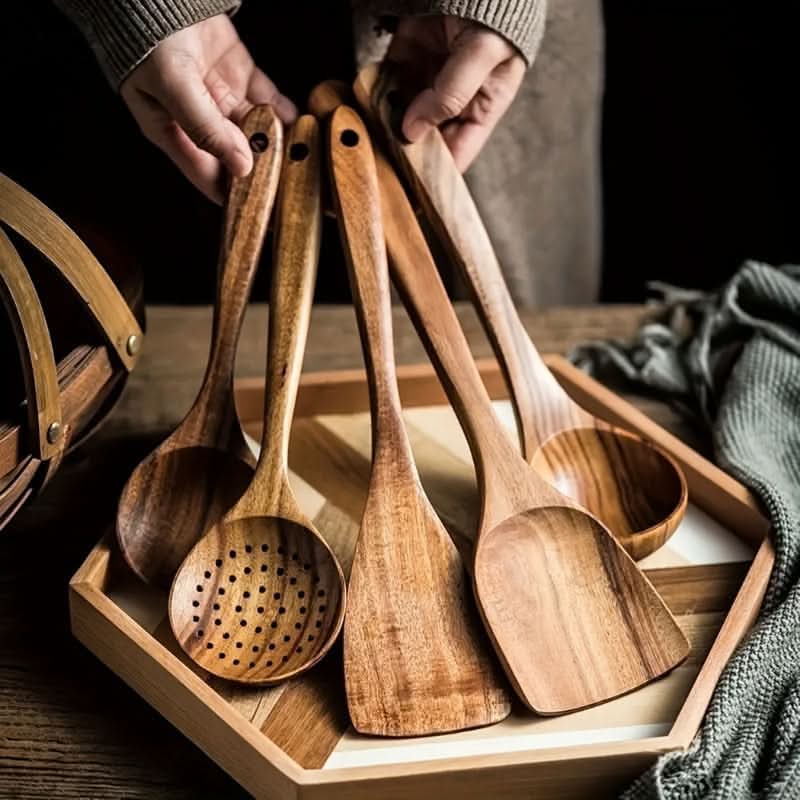 WOODLURE – Sustainable Kitchen Utensil Set for Cooking and Serving