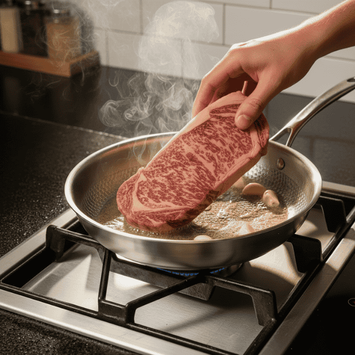 METALCHEF – Solid Stainless Steel Pan for All Heat Sources