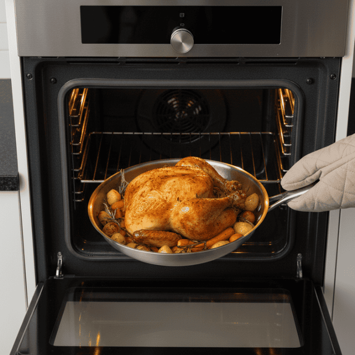 METALCHEF – Solid Stainless Steel Pan for All Heat Sources