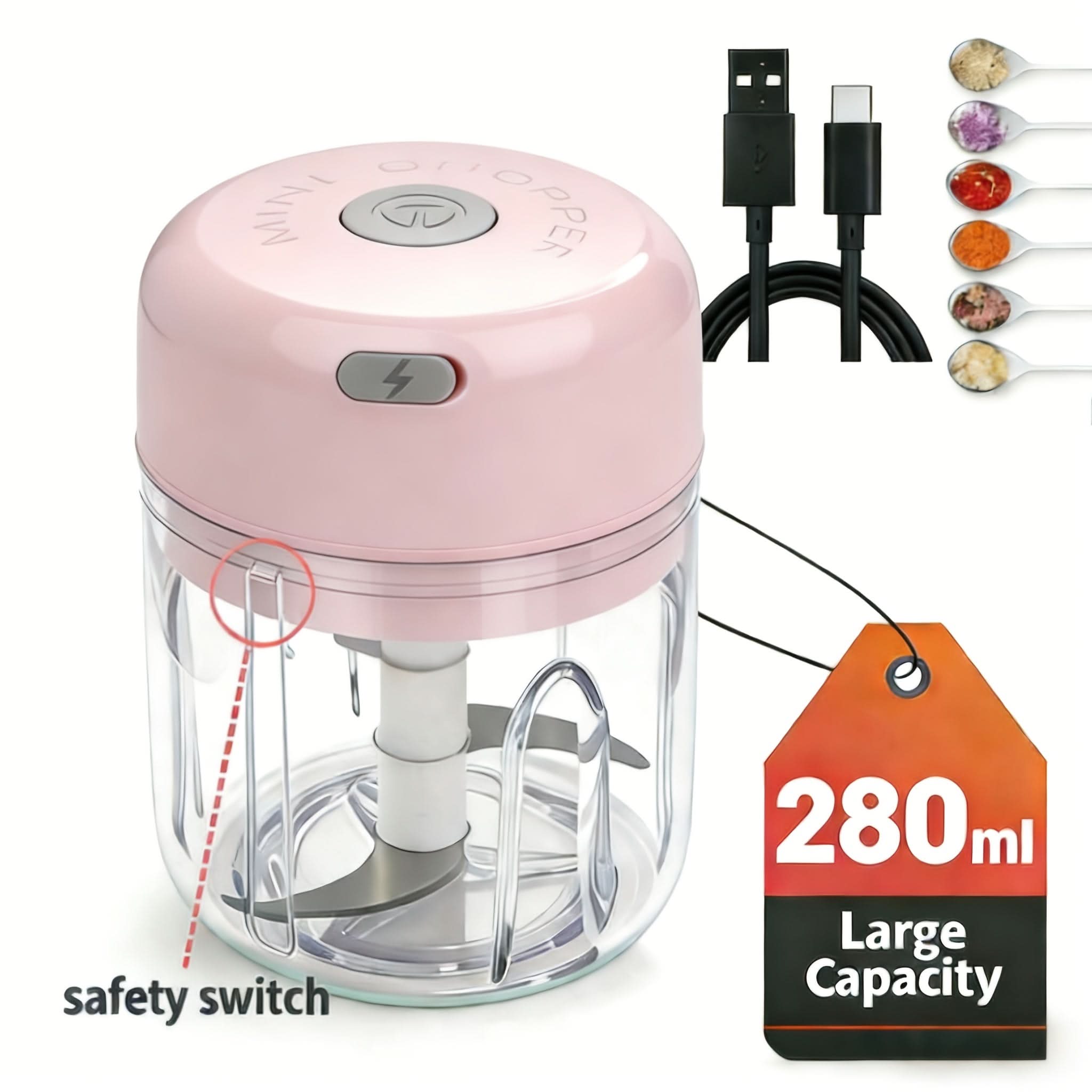 CHOPTRON – Electric USB Rechargeable Mini Food Chopper