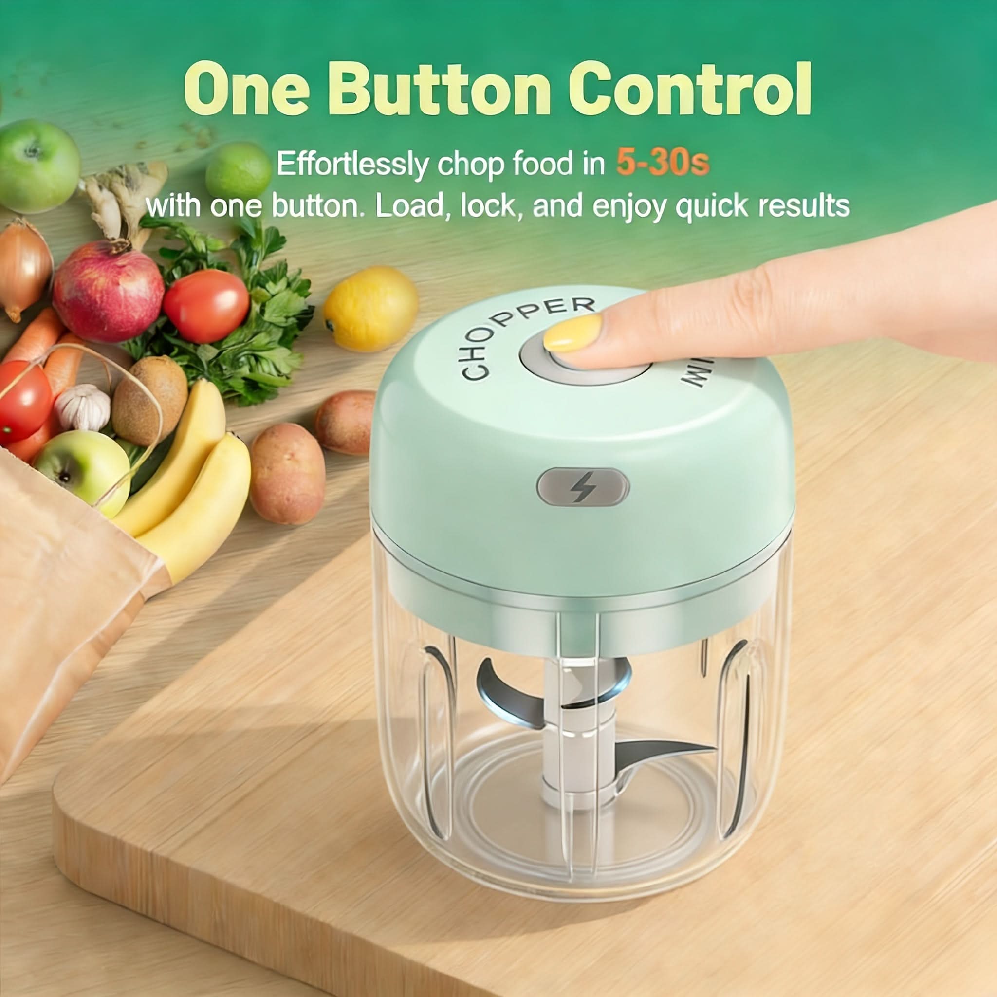 CHOPTRON – Electric USB Rechargeable Mini Food Chopper